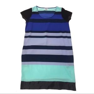 Jaclyn Smith Black Blue Striped Pocket Dress XXL